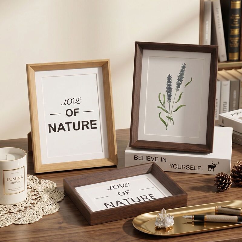 Creative and personalized photo frame stand in ivory white, minimalist style photo frame decoration, manufacturer wholesale picture frame