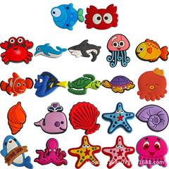 海底世界洞洞鞋花鞋花鞋扣動物沙灘花園海洋世界配飾可拆卸DIY裝