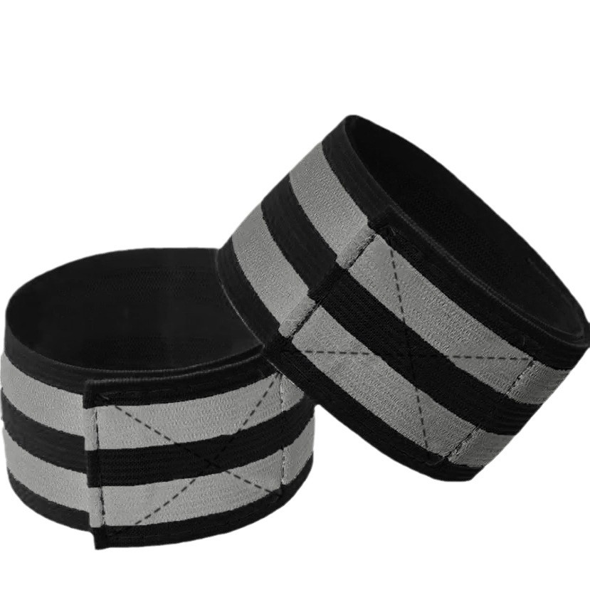 5cm ensanchado, alto, doble tira de material elástico reflectante, brazo reflectante, brazalete, polainas, ciclismo, carrera nocturna