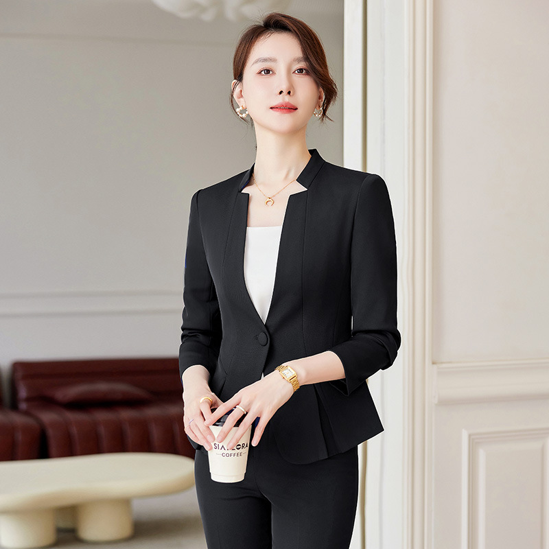 비즈니스 착용 여성의 세트 가을 및 겨울 새로운 OL 세트 고정물 여성 스커트 세트 세트 작업복 3 피스 세트