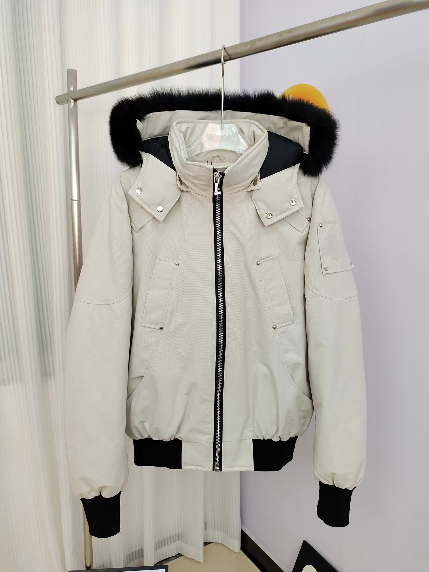 02# Moose Down Jacket Hooded Fox Fur Collar Men's 3q 2