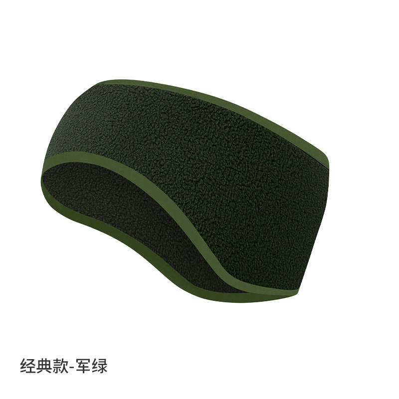 亚马逊防寒发带纯色抓绒防风额头保暖头带加绒加厚跑步运动护耳带|undefined