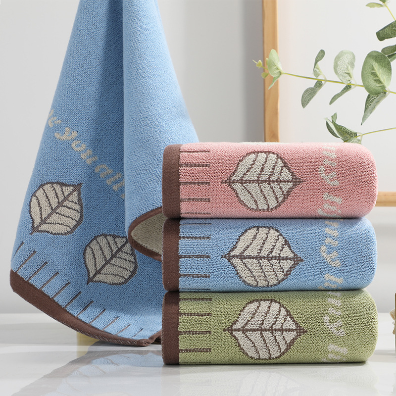 Towel Cotton Class A Household Cotton Wholesale Thickened Yarn-dyed Jacquard Cute Cartoon Absorbent Face Towel Adult