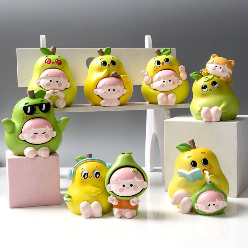 The Love Is The Pear -blind Box Hand -made Douyin ตุ๊กตาตุ๊กตาของ Home Resin Craftsmanship Griken The Love Is The Pear -blind Box Hand -made Douyin ตุ๊กตาตุ๊กตาของ Home Resin Craftsmanship Griken
