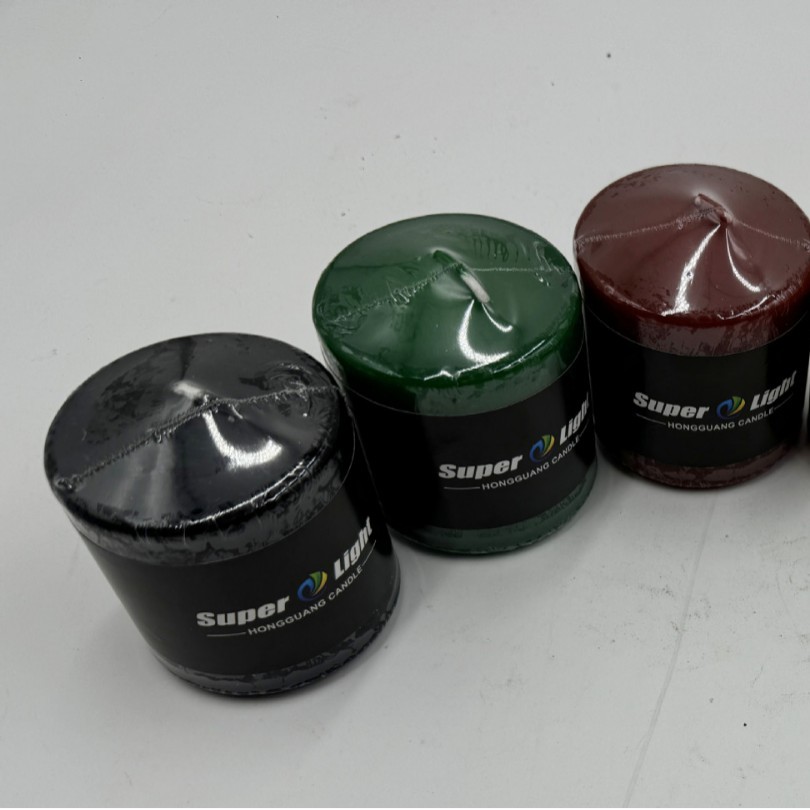 Velas de columna prensadas 3x4 religiosas en colores blanco y surtidos sin humo para aromaterapia