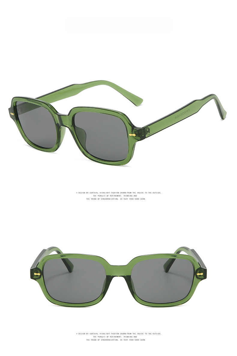Cross-border rice nail sunglasses square 2021 New European and American trend personalized sunglasses all-match retro trendy sunglasses_voghion.com