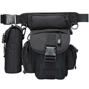 Outdoor tactical leg bag multi-functional waist bag waterproof camouflage sports mountaineering portable locomotive bag military fan CS Luya bag