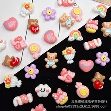 亮面花束马卡龙字母气球小熊可爱diy滴胶奶油胶手机壳发夹配件