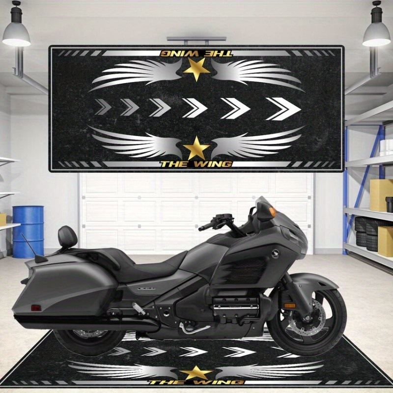 Temu Motorcycle Strip Carpet Booth Decorative Carpet Harley Motorcycle Mat Motorcycle Repair Stain-Resistant Floor Mat
