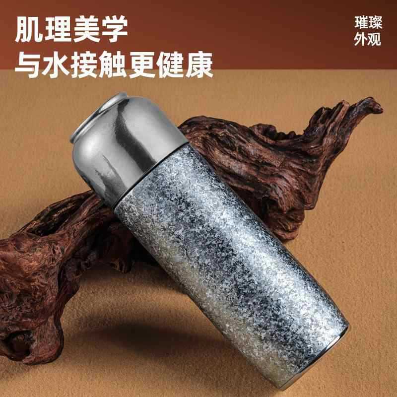 チタンカップ純チタン保温カップ女性蒸泡蒸湯カップ茶水分離大容量車載携帯高級プレゼント|undefined