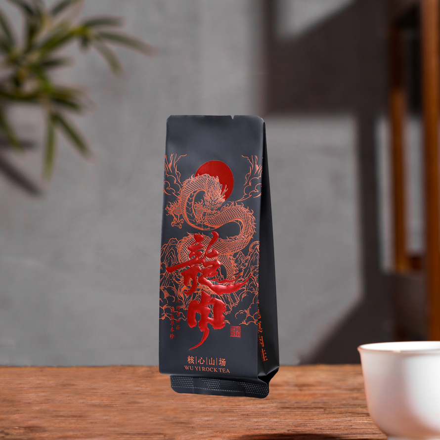 Wuyiyan té Ma Touyan canela carne de caballo carne de ganado corral holes canela carne de tigre carne de dragón edición pública bolsa de burbuja de estampado de 15cm de largo