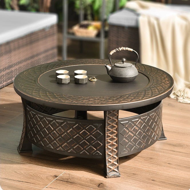 Horno de jardín, estufa, horno de té y barbacoa, parrilla al aire libre, mesa de barbacoa, estufa de calefacción interior, parrilla de barbacoa doméstica