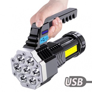 Cross-border outdoor portable portable portable cob side light led home camping multifunctional rechargeable Searchlight wholesale