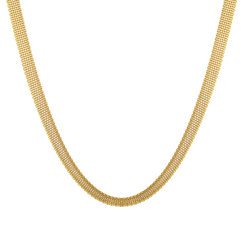Leichte, luxuriöse Halskette im minimalistischen Retro-Stil, exklusive Halskette aus Titanstahl für Damen, Schlüsselbeinkette, Accessoires_voghion.com