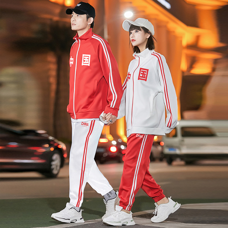(2개) 스포츠 세트 남자 23 새 봄 · 가을 커플 투피스 스웨터 한국 학생 재킷 조수 캐주얼 교복 도매