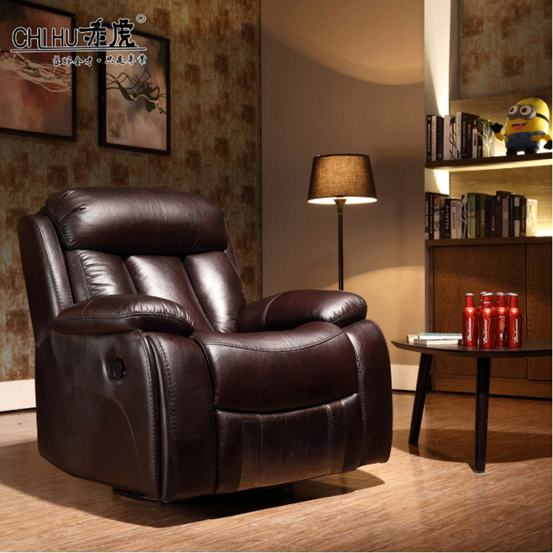 Modern Simple Home Theater Function Electric Sofa Video Room Villa Seat Living Room Leather Coffee Table Sofa Chair