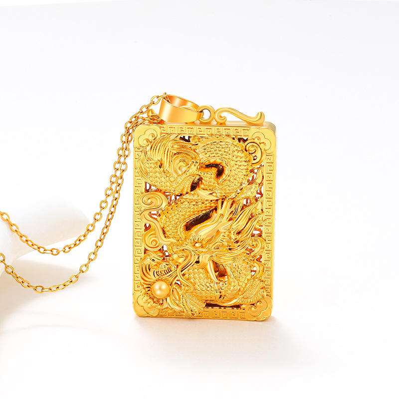 Xuping aleación de cobre dorada colgante de marca de dragón de oro colgante de oro colgante de hombre