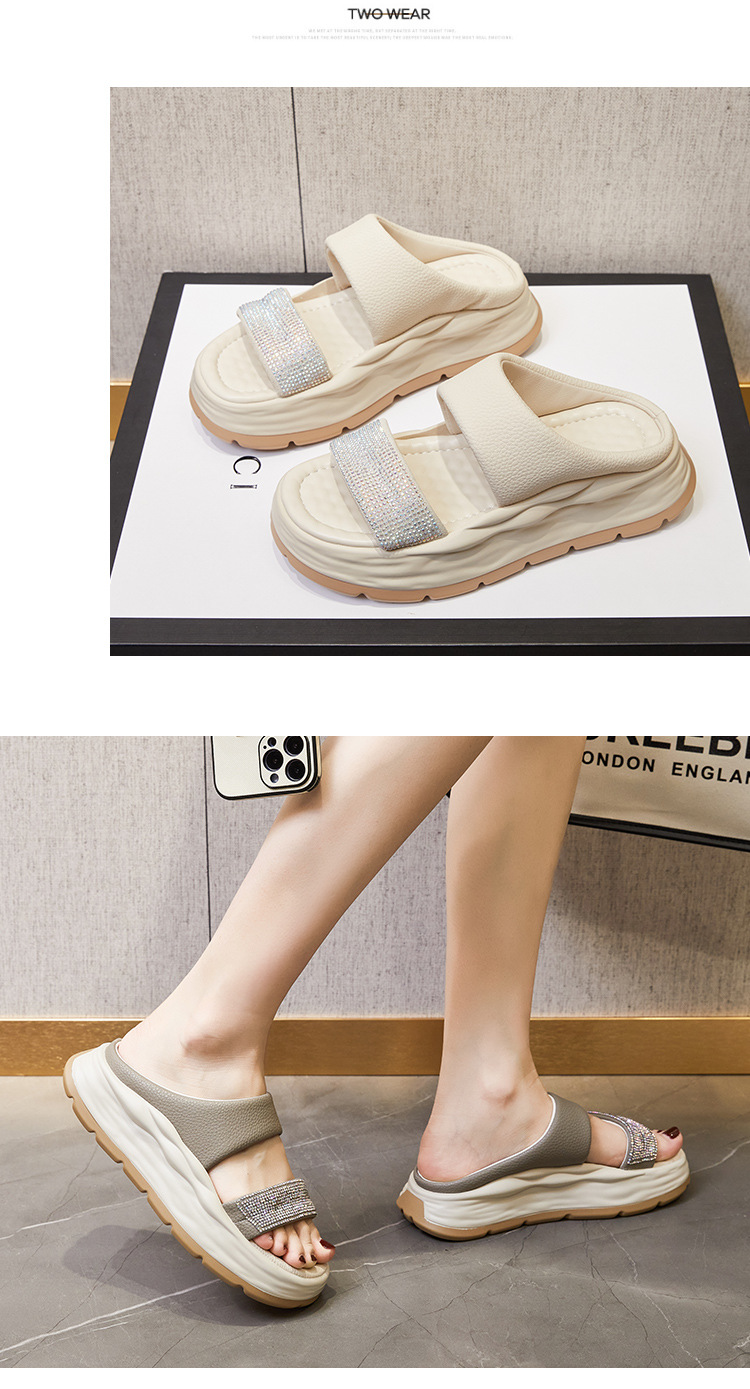 2023 Summer New Thick-Soled Height-Increasing Women's Slippers For Outdoor Wear, High-End Platform Sandals_vogvips.com