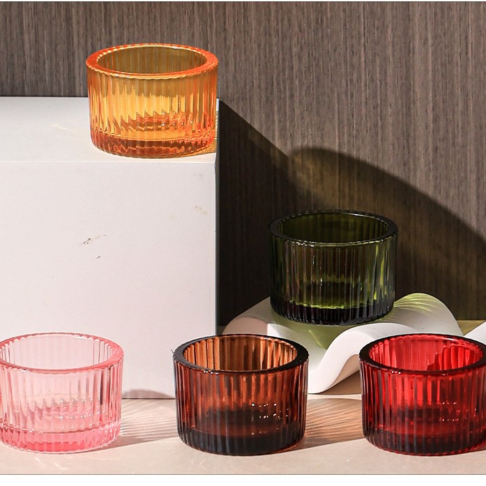 Vaso para Velas Aromáticas de Vidrio para Velas en Bloque image 1