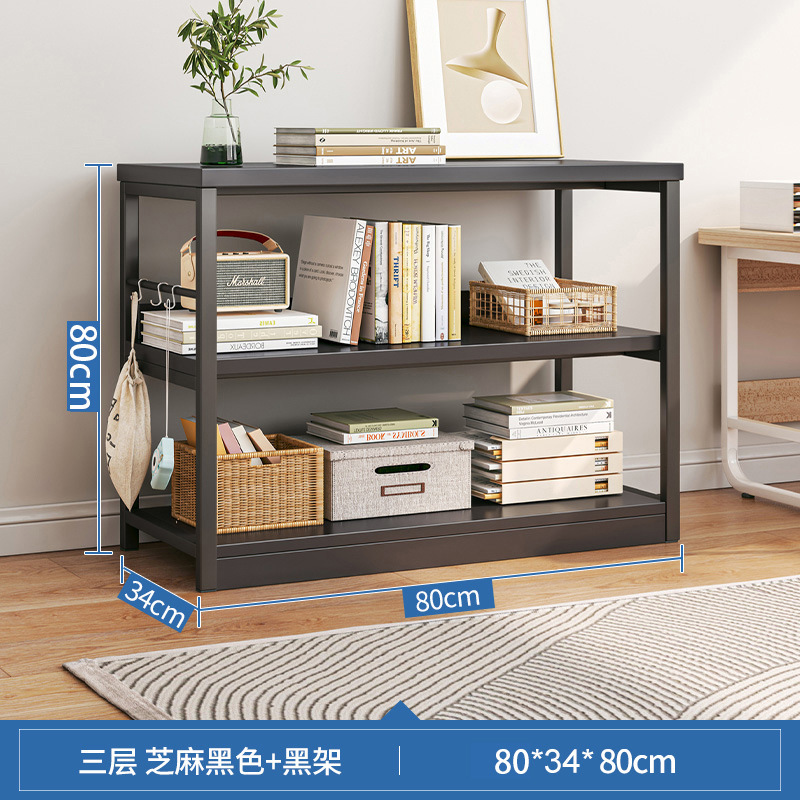 Estante de sala de estar Estante de piso Estante de almacenamiento multicapa Estante de exhibición doméstico contra la pared Estante de almacenamiento integrado Gabinete bajo