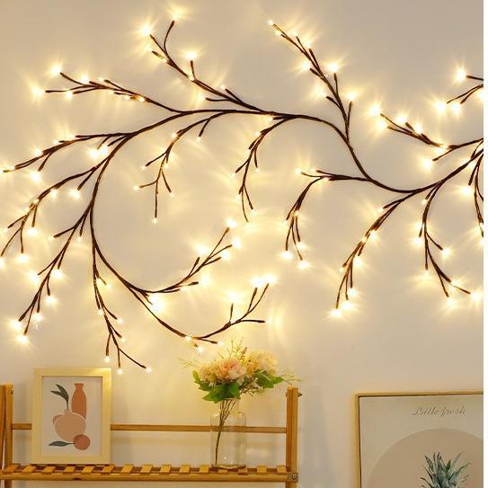 Nueva lámpara de árbol LED lámpara de ratán lámpara de modelado flexible lámpara de decoración de la pared de la habitación atmósfera lámpara de color al por mayor