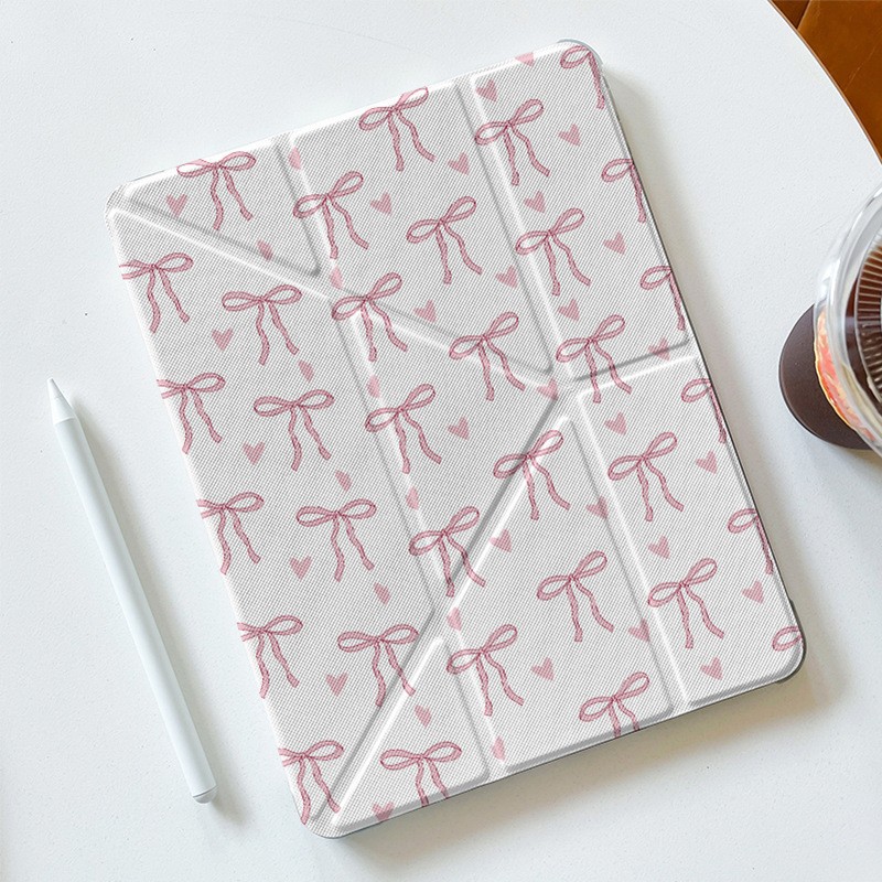 Adecuado para ipad de Apple, cubierta protectora de tableta a prueba de caídas magnéticas, con ranura para bolígrafo, carcasa protectora con patrón de mariposa pintada con pliegue en Y