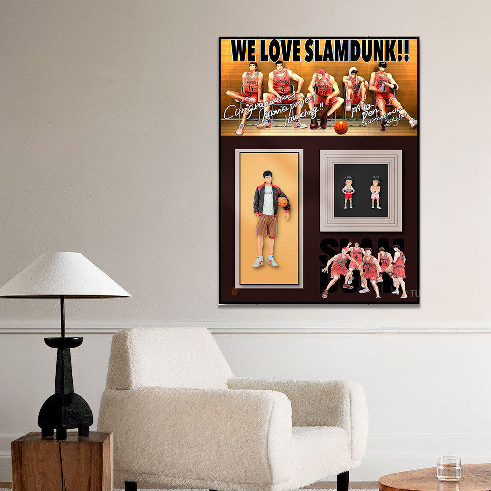 Slam Dunk moda hecha a mano pintura decorativa hecha a mano pintura real salón sofá Fondo dormitorio pasillo colgante pintura