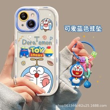 适用苹果15叮当猫手机壳iPhone14奶油壳11立体公仔xr防摔12卡通13
