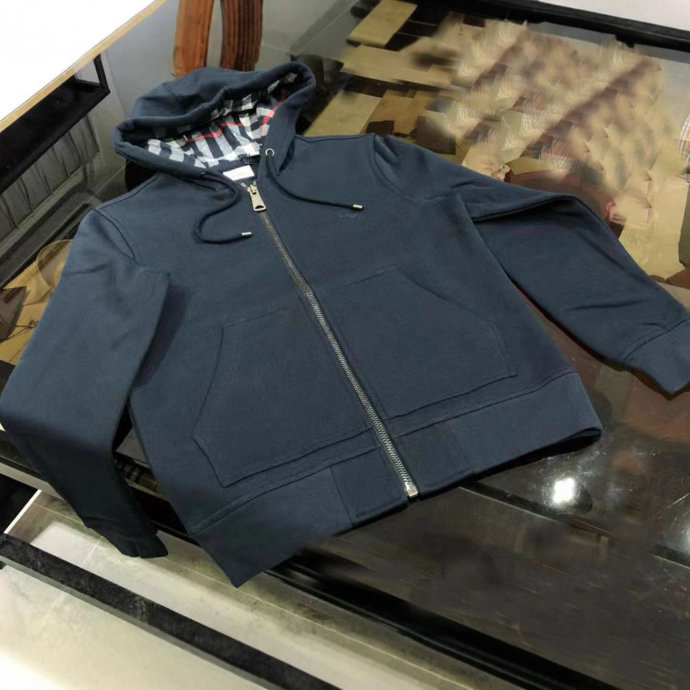 Kuzning fleece qo'sh qatlam ot tikuvchili erkak qalpoqli zipli sviter