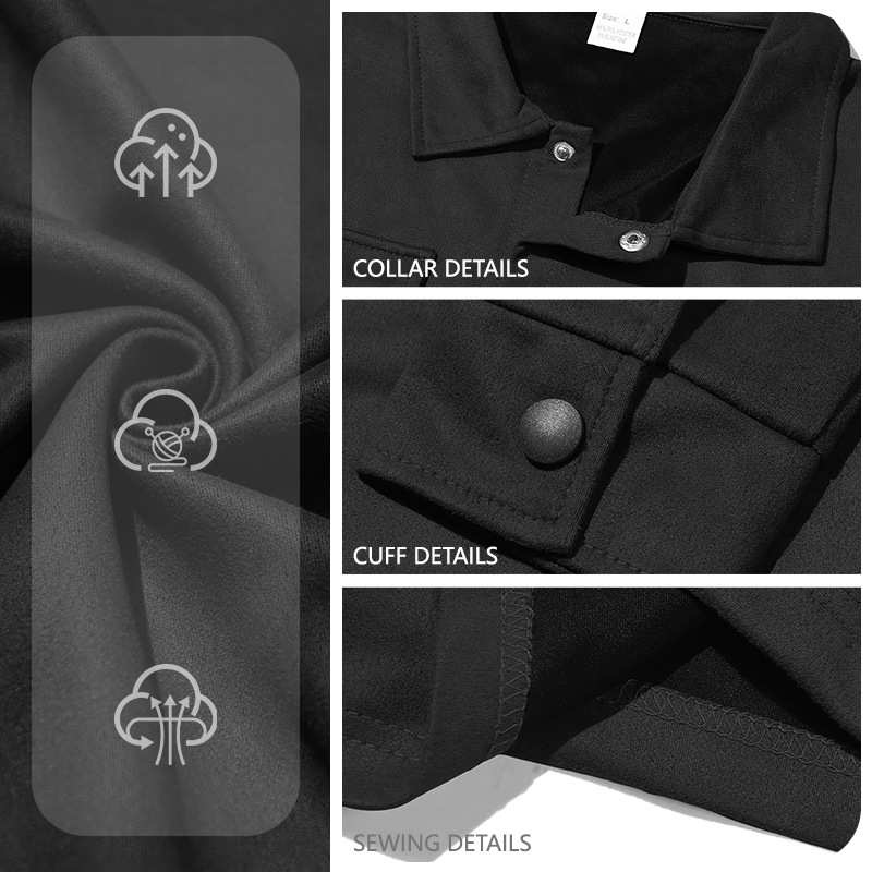 Nuevo transfronterizo Europa y América Amazon TK estilo americano pesado chaqueta casual de hombre pantalones casuales de piel de seda de color sólido conjunto