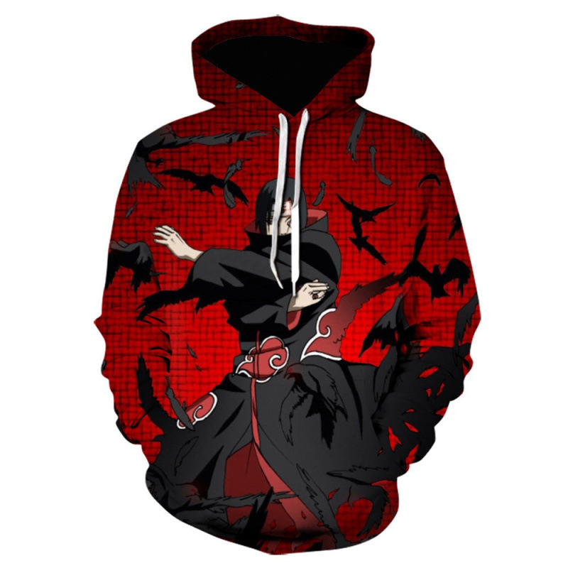Ninja Series Hoodie Animation Trend 3D Digital Printing Baseball Suit Long Sleeve Cartoon Men's Hoodie