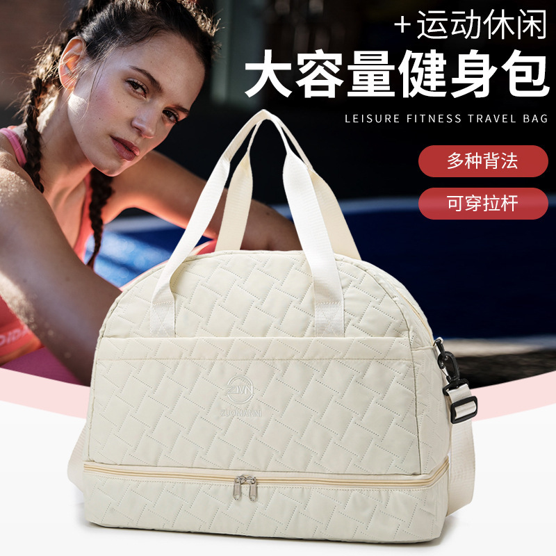 Cross-Border Short-Distance Business Trip Travel Bag Women's Large-Capacity Lightweight Trolley Portable Luggage Storage Bag Sports Fitness Bag