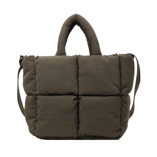 Winter and Spring Handbag Large Bag for Women  New Style Fashion Richen Down Jacket Tote Bag High-End Single Shoulder Bag