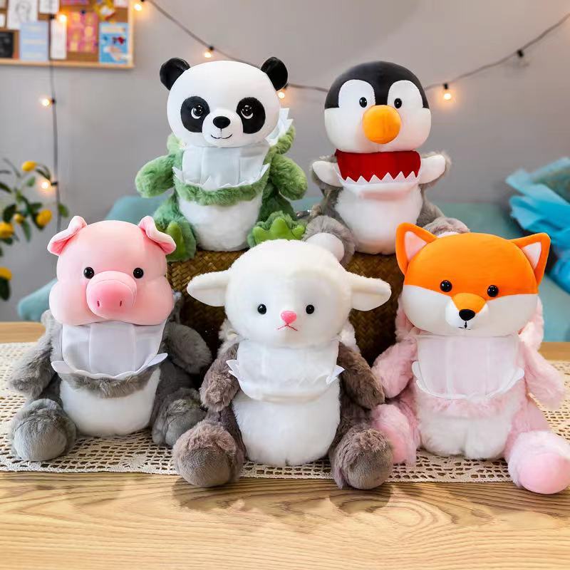 Tiktok mismo lindo en línea celebridad Panda de peluche juguete dinosaurio muñeca los niños calmante regalo muñeca calmante