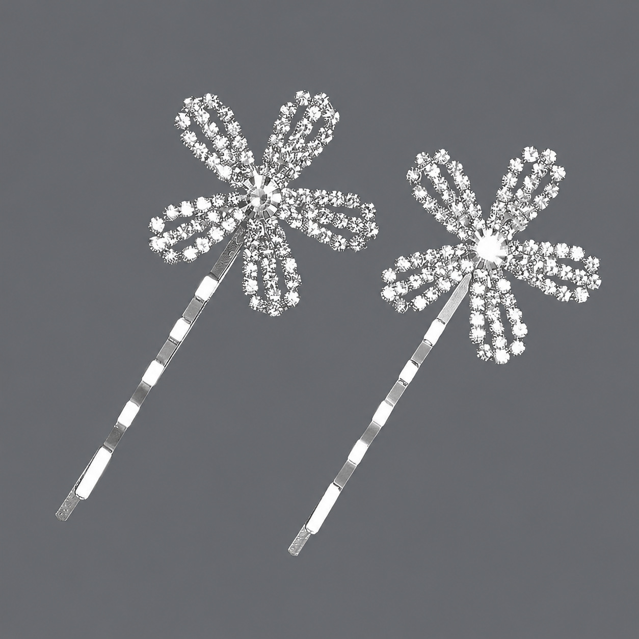 Horquilla de zirconio de lujo ligero europeo y americano con incrustaciones de diamantes, pinza de pelo de alta gama para mujer, suministro mayorista transfronterizo directo de fábrica.
