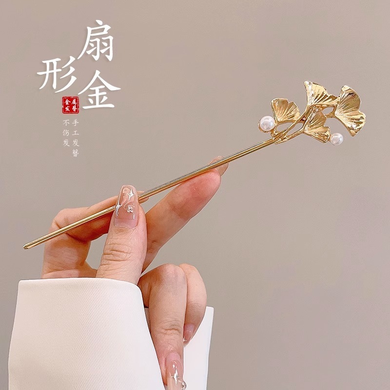 黑檀木新中式发簪女现代简约流苏发钗古风气质高级感盘发头饰|undefined
