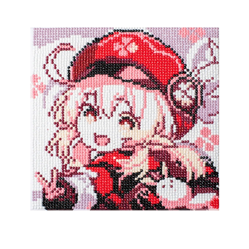 Алмазная вышивка (canvas) Genshin Impact DIY, 20×20 / 30×30, деревянная внутренняя рама и набор инструментов