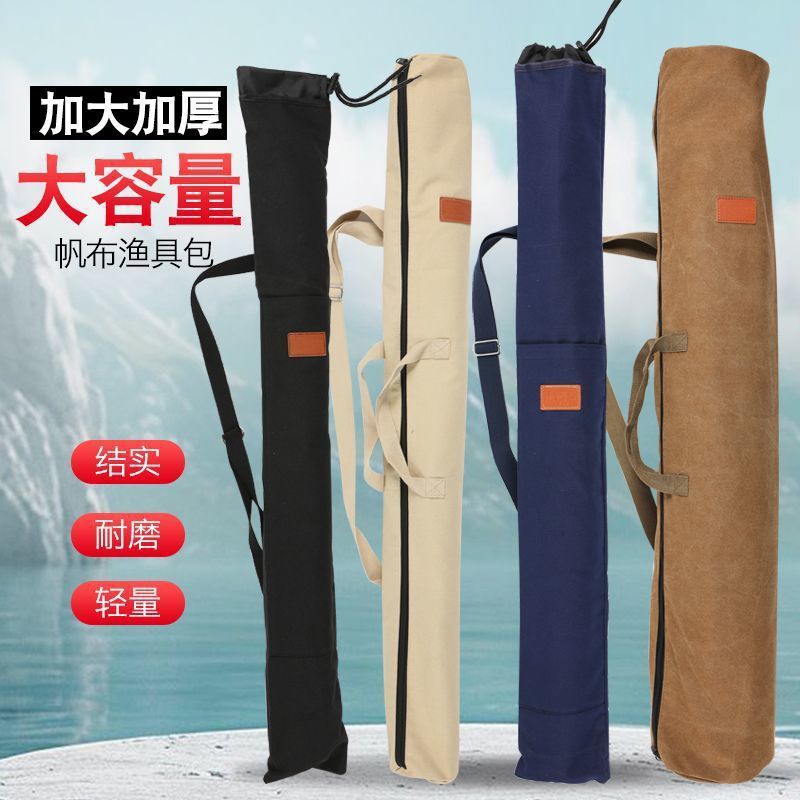 & キャンバス釣竿バッグ、厚みのある釣り傘バッグ、キャンバス釣竿バッグ、魚バッグ、釣竿収納バッグ、耐摩耗性釣具アクセサリー|undefined