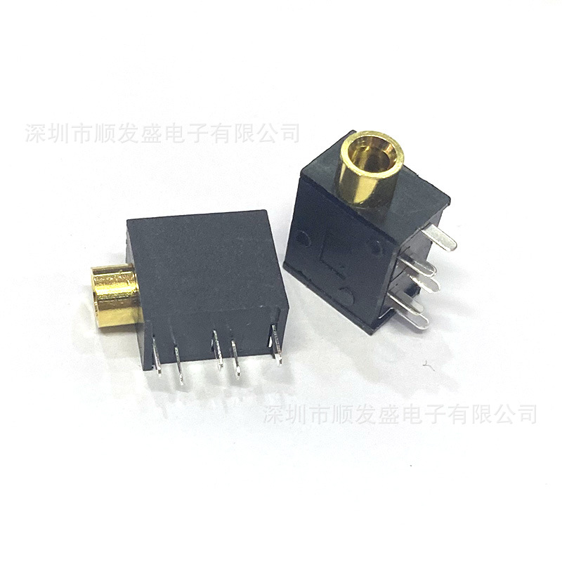 耳机插座 PJ-325 镀金 铜头 3.5MM音频插座 立体声 5脚