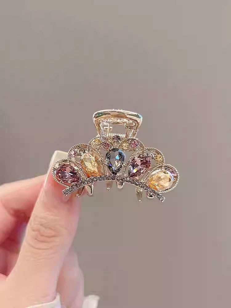 라인스톤 크라운 클립