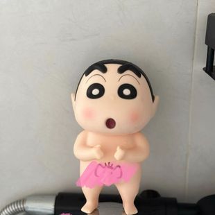 Japanese Anime Crayon Shin-Chan Desktop Ornaments Bathing Shin-Chan Cool Car Decoration Hand Model Doll
