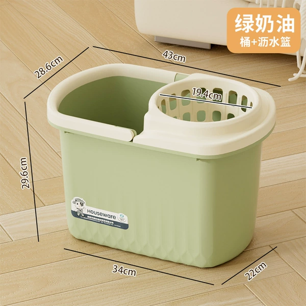 Green [thickened] with pulley + drain blue