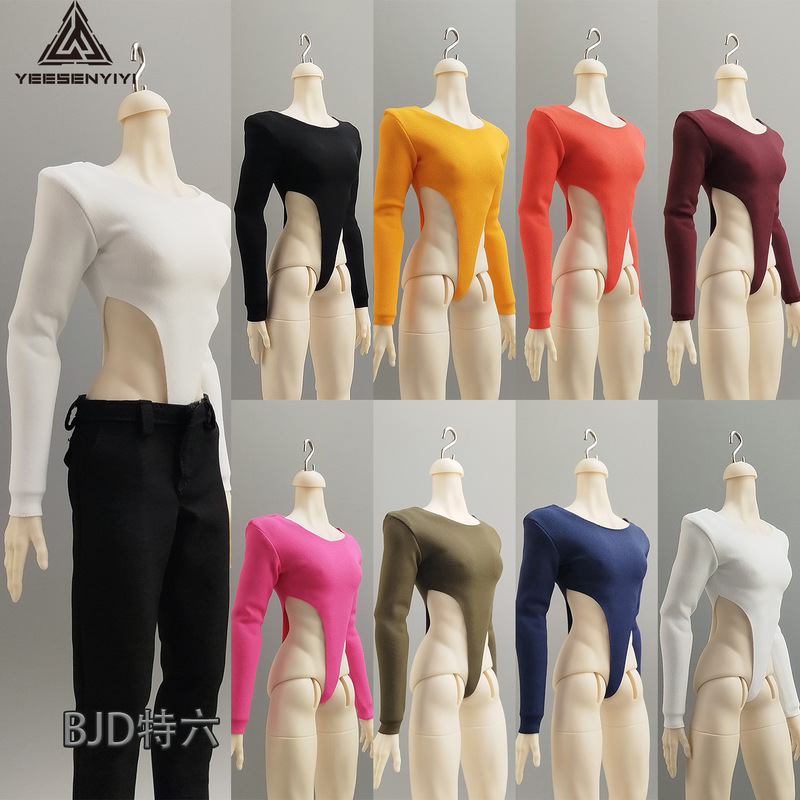 Special Six-Piece U-Neck Long-Sleeve Base Sexy Swimsuit High Elasticity Non-Fading 6-Point Bjd Doll Clothes Asirimeizhou Island
