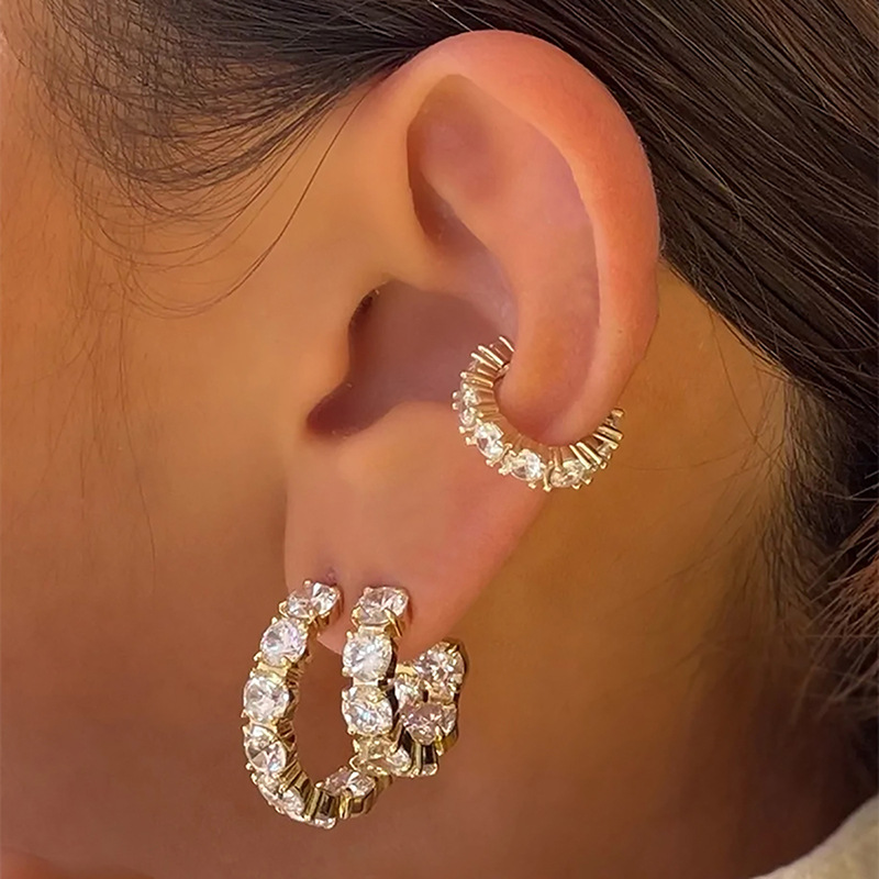 Europe and the United States cross-border luxury zircon earrings earrings fashion trend explosion exquisite ladies ins wind earrings earrings earrings batch