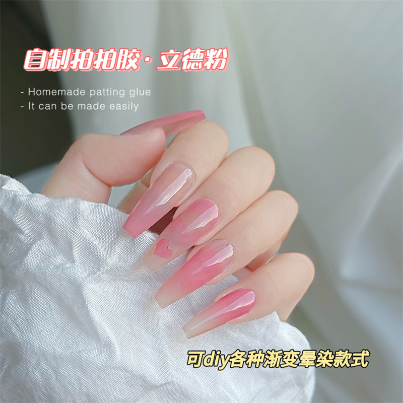 Nail beauty Lide polvo pintado pegamento rubor Pat gradiente de pegamento DIY pegamento polvo material de arte pintura al óleo material de base al por mayor