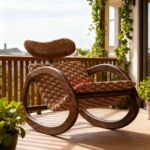 美式复古风设计师款实木舒适摇椅阳台午睡定制款懒人休闲沙发椅