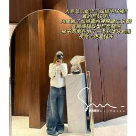 暖绒出街(加绒）冬季新款百搭时尚休闲显瘦显白牛仔裤小个子裙装