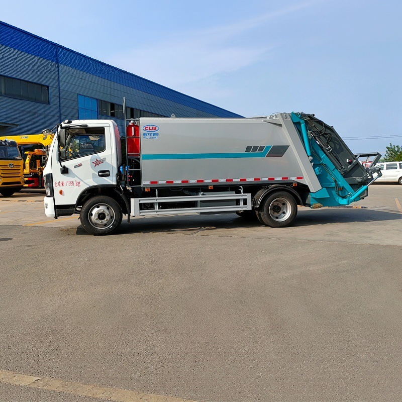 Pure electric compression garbage truck with a fully sealed, leak-proof body, designed for sanitary waste collection, compaction, and transportation