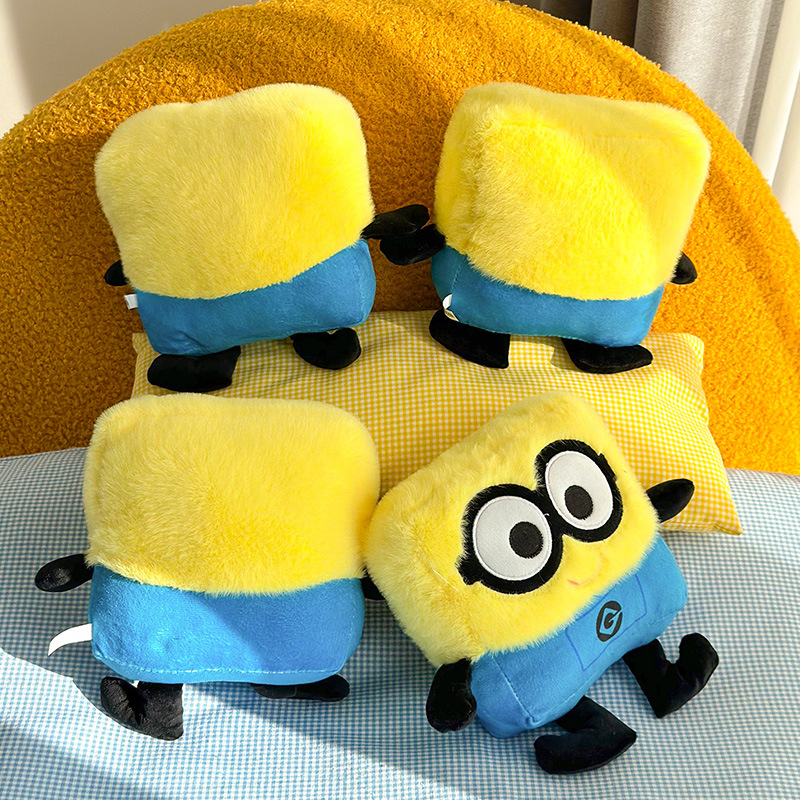 Nuevos lindos pequeños juguetes de peluche gafas mini muñecas amarillas de 8 pulgadas agarrar muñecas de peluche fabricantes de muñecas de peluche