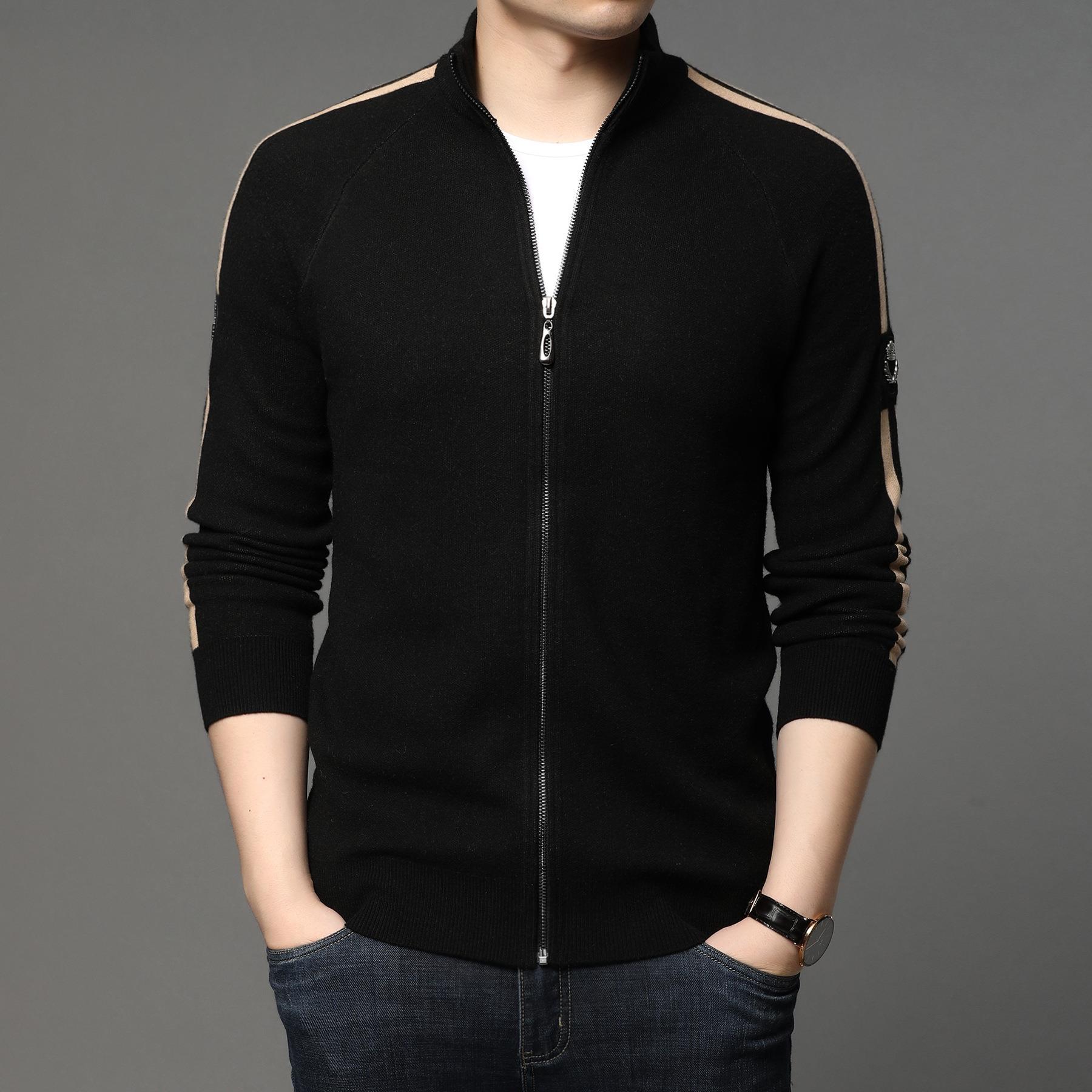 Autumn 2020 New Sweater Men's New Korean Casual Cardigan Jacquard Fashion Knitted Cardigan for Youth